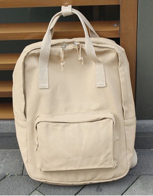 |預購|帆布雙肩後背包-卡其