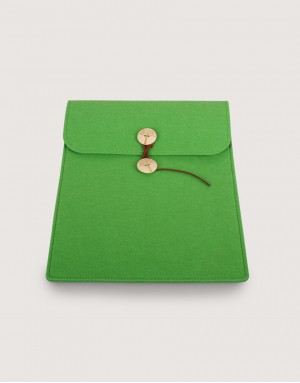 羊毛氈直式平板套-綠色