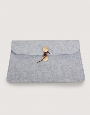 羊毛氈橫式平板套-灰色 羊毛氈橫式平板套-灰色