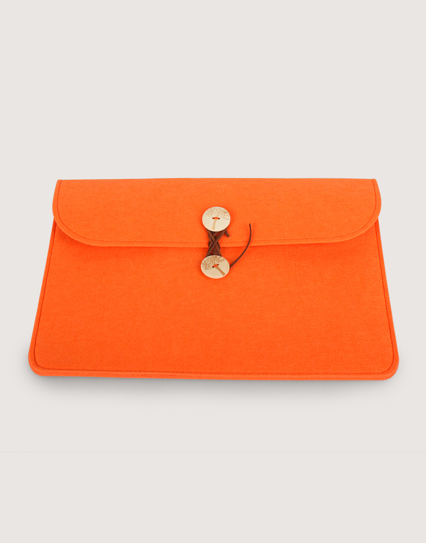 羊毛氈橫式平板套-橘色