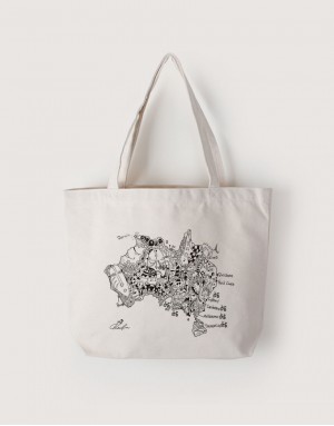 |插畫款|中帆布雙層橫式袋-Melbourne