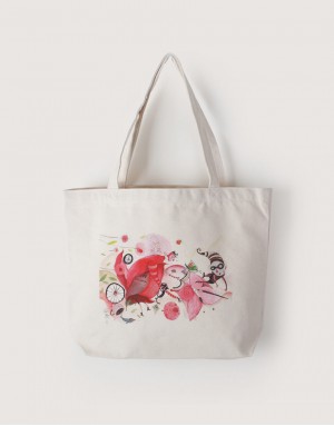 |插畫款|中帆布雙層橫式袋-插畫展紀念款 |插畫款|中帆布雙層橫式袋-插畫展紀念款