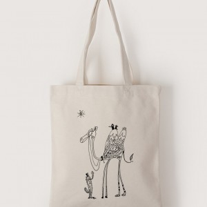 |插畫款|中帆布單層直式袋-駱駝 |插畫款|中帆布單層直式袋-駱駝