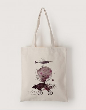 |插畫款|中帆布單層直式袋-印度奇想 |插畫款|中帆布單層直式袋-印度奇想