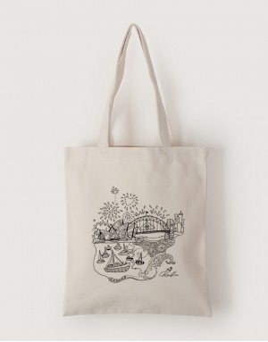 |插畫款|中帆布單層直式袋-澳洲跨年 |插畫款|中帆布單層直式袋-澳洲跨年