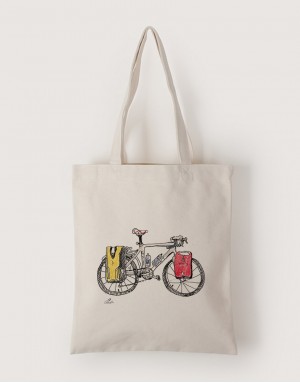 |插畫款|中帆布單層直式袋-鐵金剛