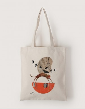 |插畫款|中帆布單層直式袋-甜甜的