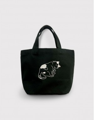 |插畫款|帆布小托特-提不起勁的貓(刺繡) |插畫款|帆布小托特-提不起勁的貓(刺繡)