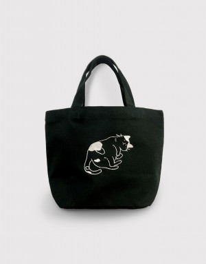 |插畫款|帆布小托特-提不起勁的貓(刺繡)