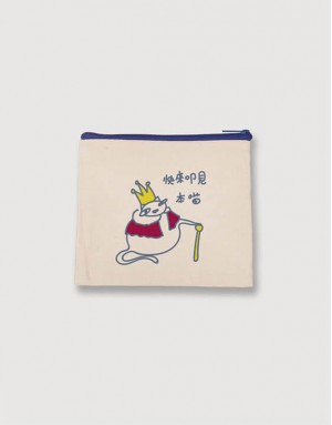 |插畫款|帆布零錢包-叩見女王-5色 |插畫款|帆布零錢包-叩見女王-5色