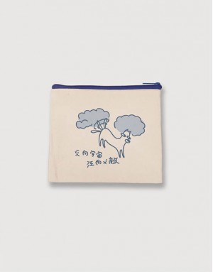 |插畫款|帆布零錢包-飛向宇宙-7色 |插畫款|帆布零錢包-飛向宇宙-7色