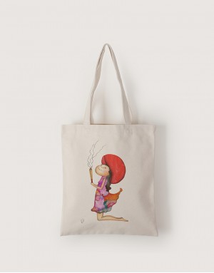 |插畫款|中帆布單層直式袋-對號入座 |插畫款|中帆布單層直式袋-對號入座