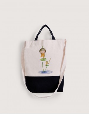 |插畫款|帆布黑底兩用袋-YOGA |插畫款|帆布黑底兩用袋-YOGA