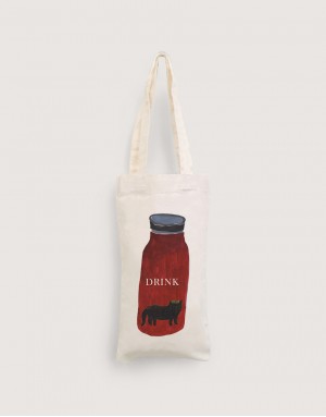 |插畫款|6安棉布水壺袋-貓咪水瓶