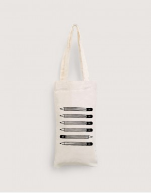 |插畫款|6安棉布水壺袋-很多鉛筆