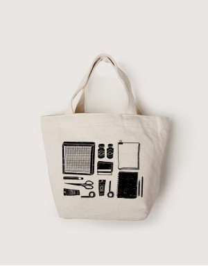 |插畫款|中帆布拉鍊小托特-插畫家的絹印工具 |插畫款|中帆布拉鍊小托特-插畫家的絹印工具