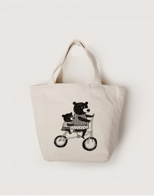 |插畫款|中帆布拉鍊小托特-緊緊抱著你 |插畫款|中帆布拉鍊小托特-緊緊抱著你