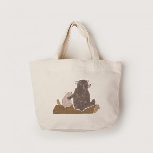 |插畫款|中帆布小托特-熊熊談心