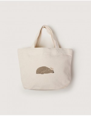 |插畫款|帆布小托特-熊熊睡覺 |插畫款|帆布小托特-熊熊睡覺